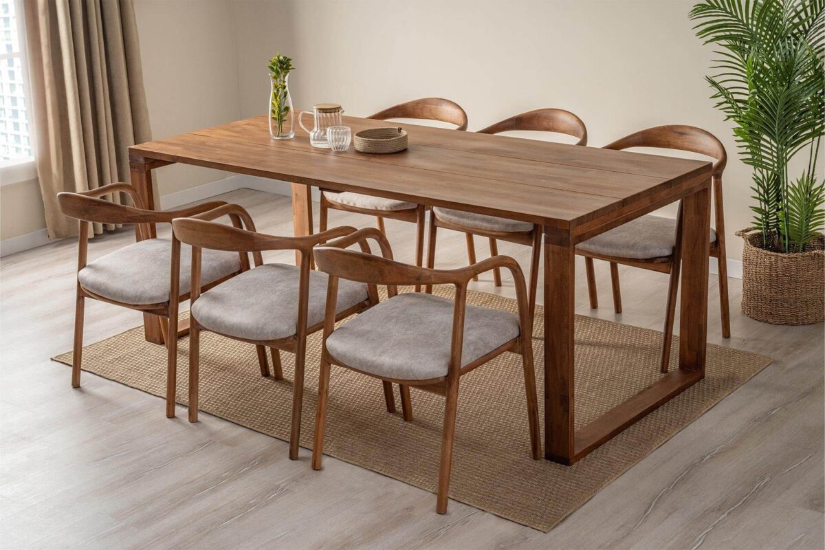 Massivholz Esstisch 200x90 cm – Rechteckig und Stabil – Bild 7