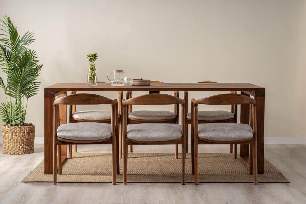 Massivholz Esstisch 200x90 cm – Rechteckig und Stabil – Bild 6