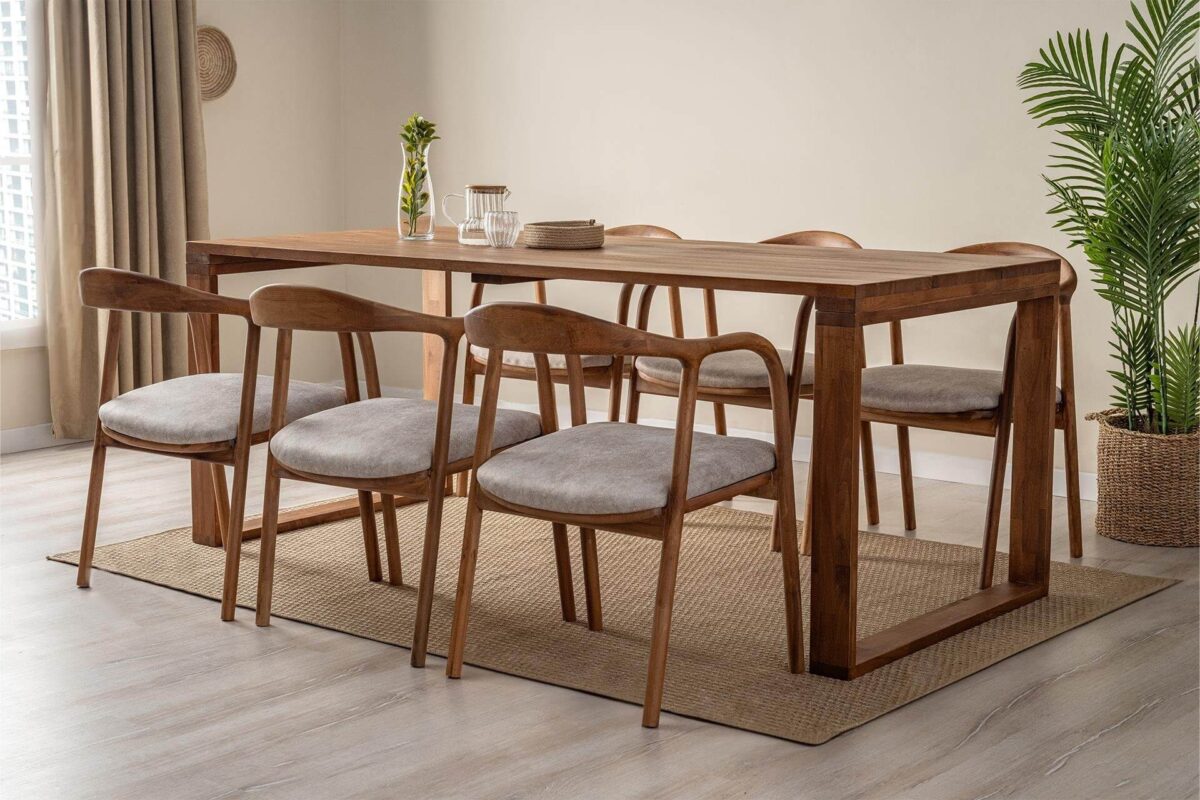 Massivholz Esstisch 200x90 cm – Rechteckig und Stabil – Bild 4