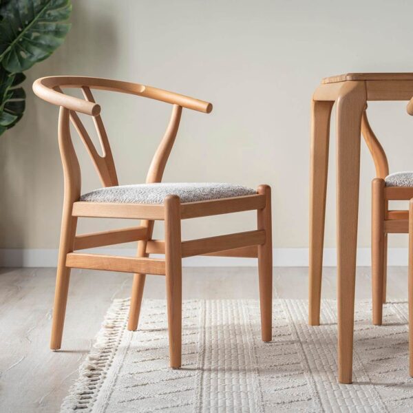 Massivholz Stuhl mit Rückenlehne – Skandinavisches Design