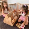 Montessori Bücherregal für Kinder -doppelseitiges Holzregal fürs Kinderzimmer (ab 1 Jahr)