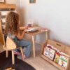Kinder Tisch- und Stuhl-Set aus Holz -Montessori Design „Elefant“ (1 Tisch + 1 Stuhl, ab 2–6 Jahre)