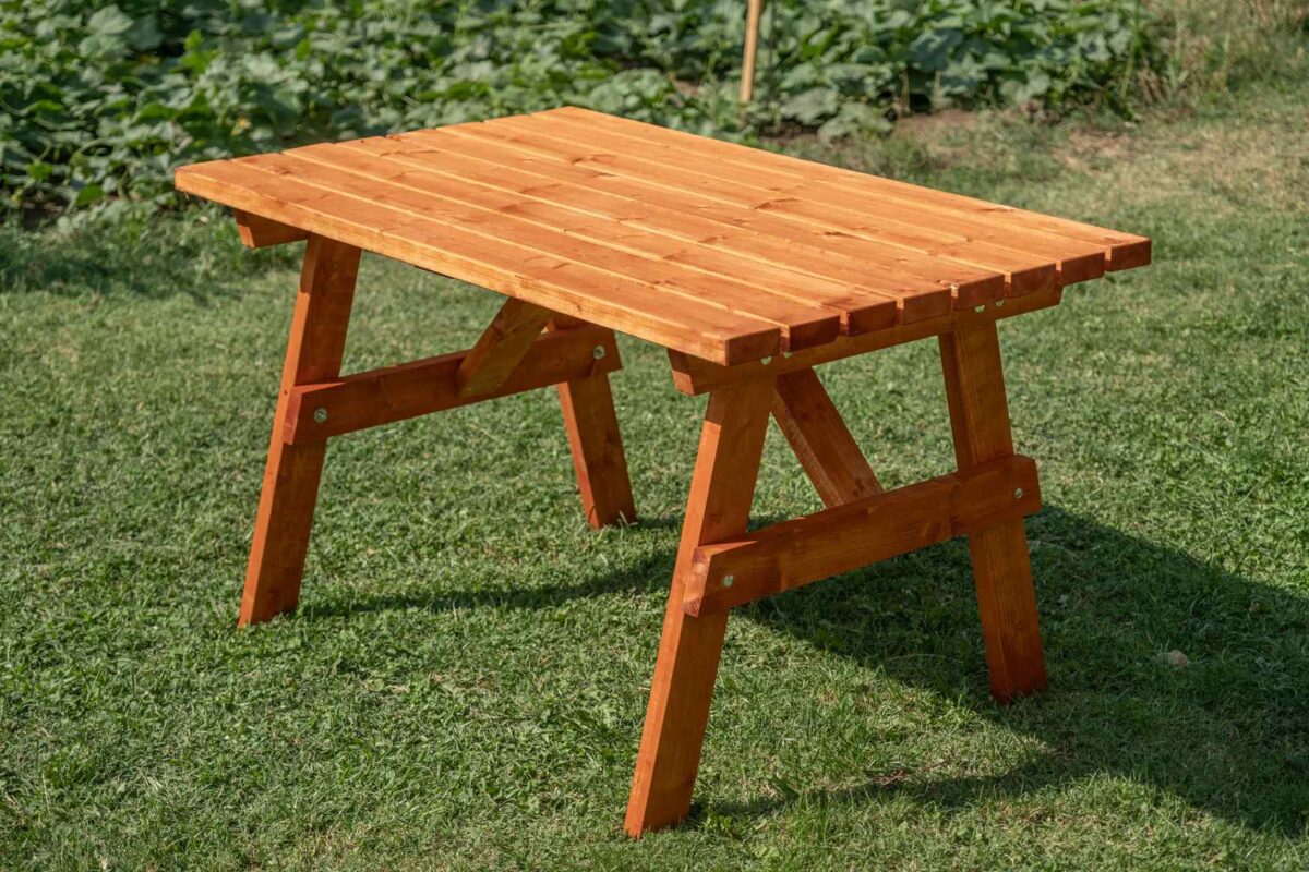 Massivholz Sitzbank-Tischset – 6 Personen – Bild 5
