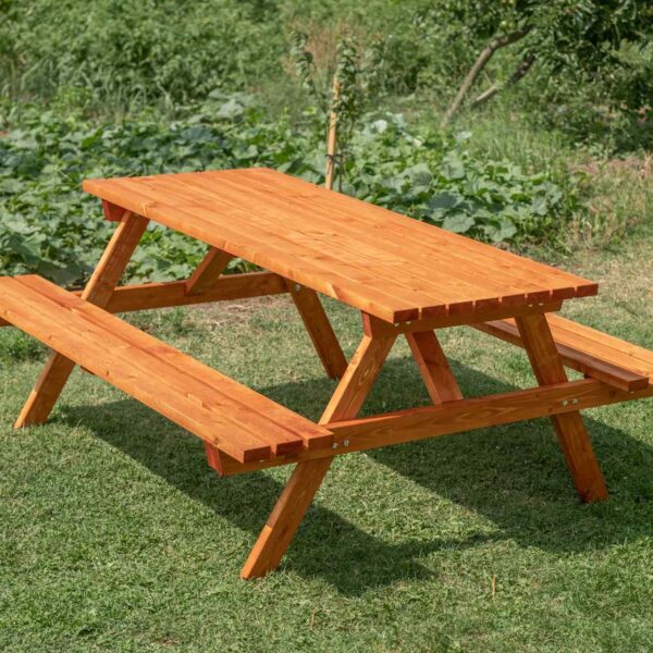 Picknicktisch aus Massivholz – 6 Personen