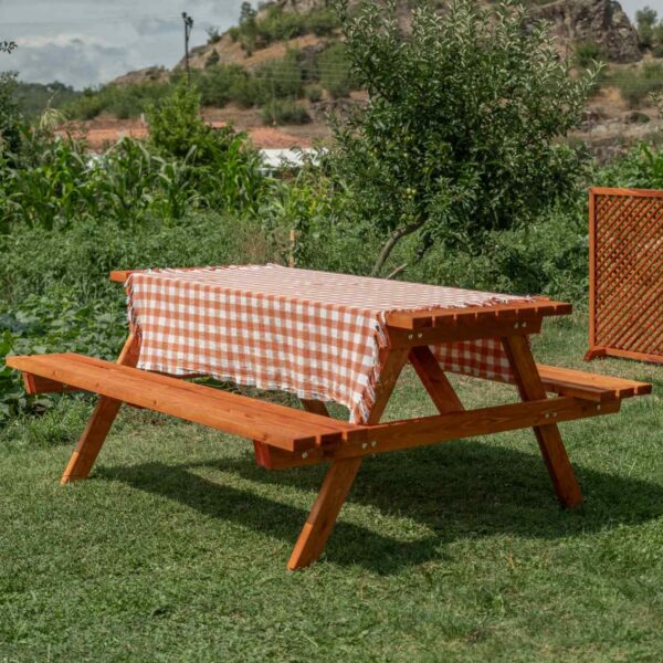 Picknicktisch aus Massivholz – 8 Personen