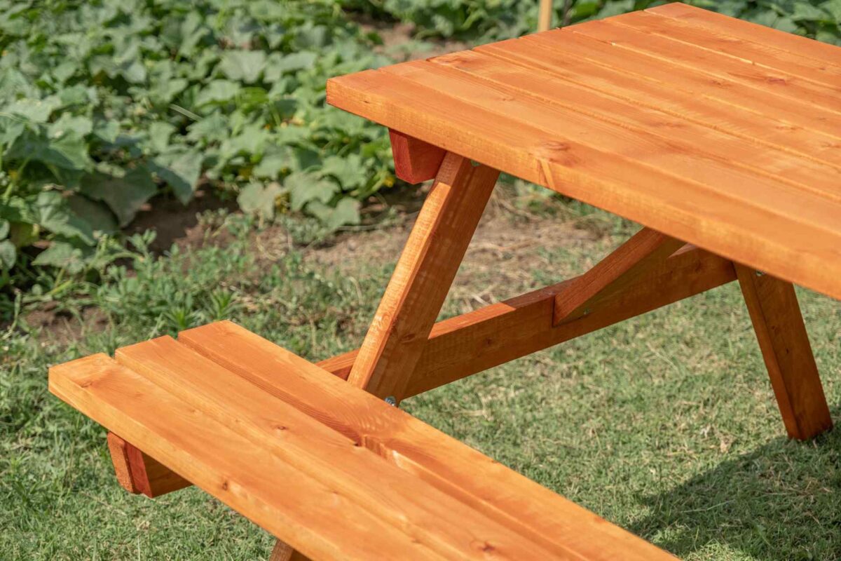 Picknicktisch aus Massivholz – 8 Personen – Bild 5