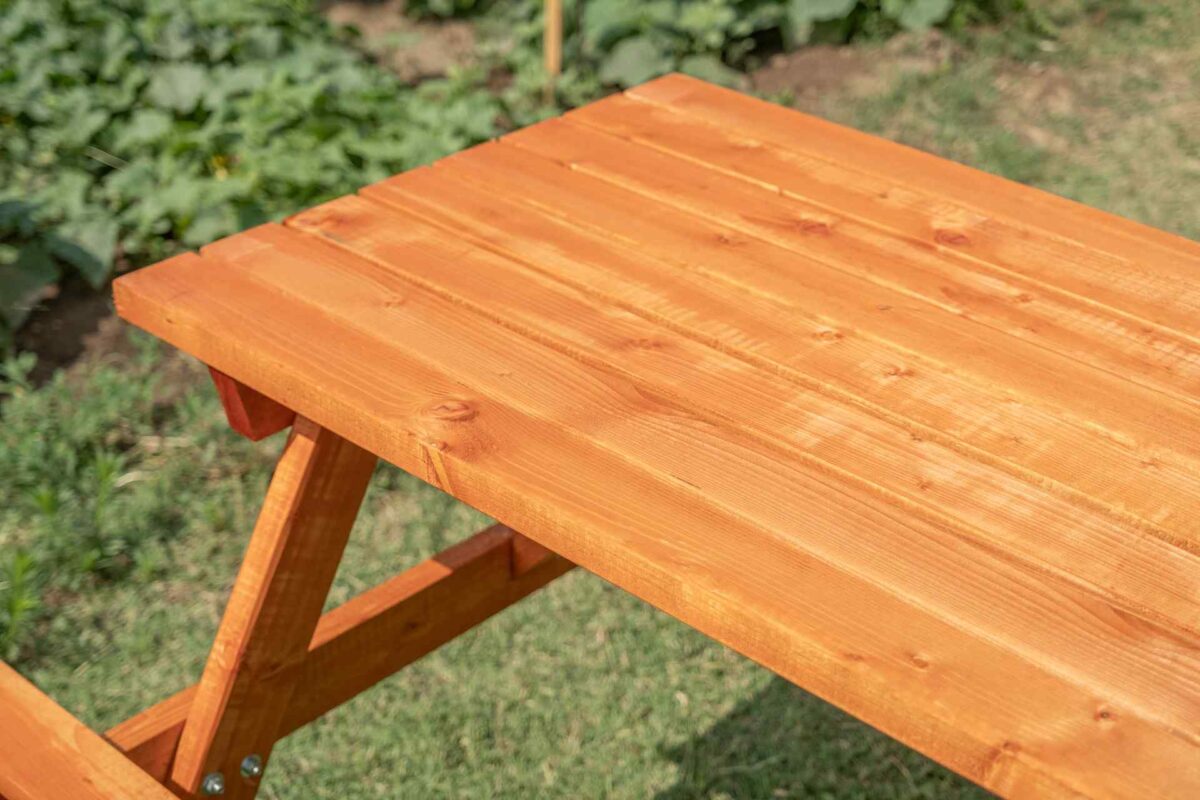 Picknicktisch aus Massivholz – 8 Personen – Bild 6
