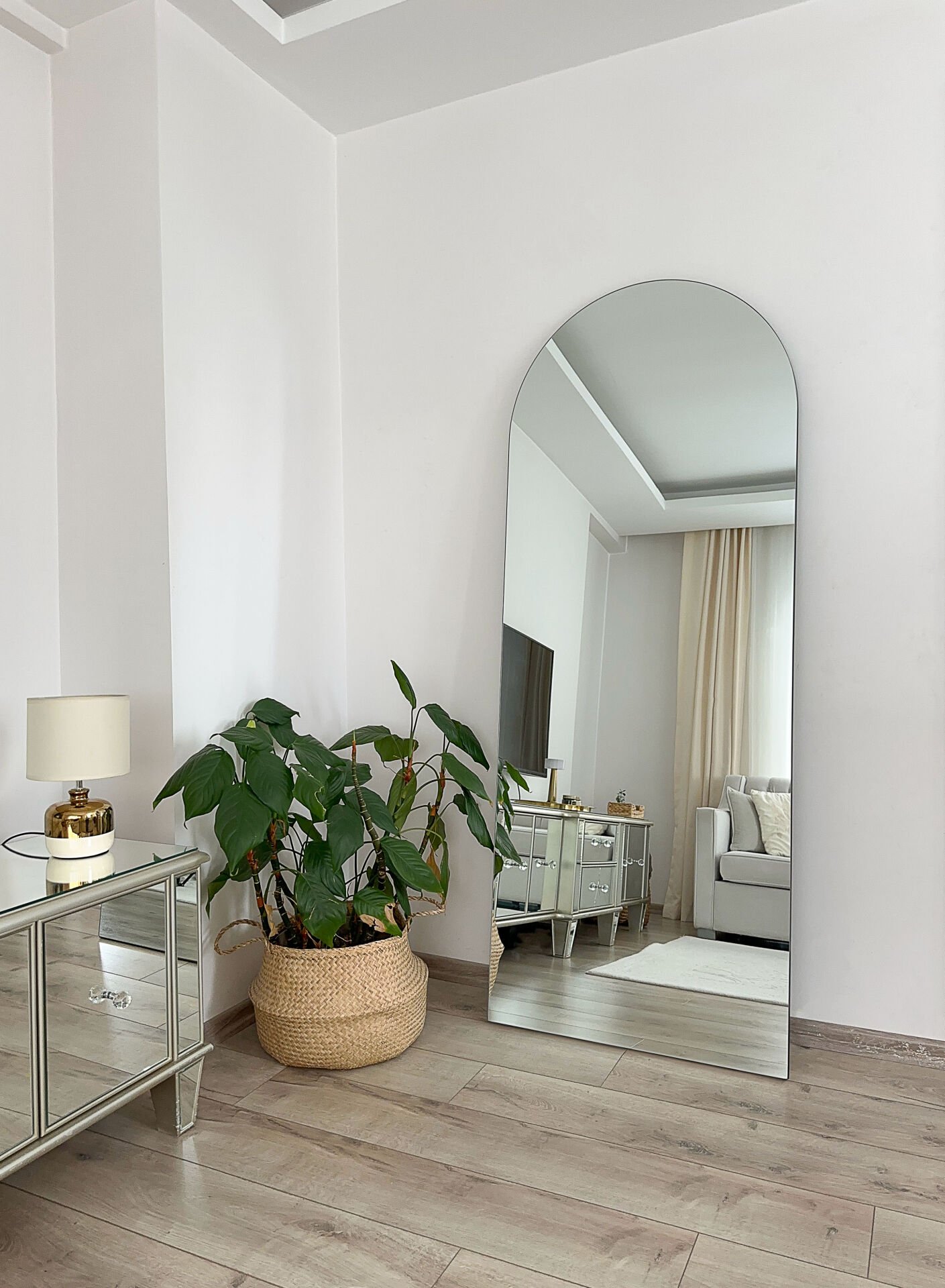 Rahmenlos Ovaler Standspiegel - 180x70 cm – Bild 3