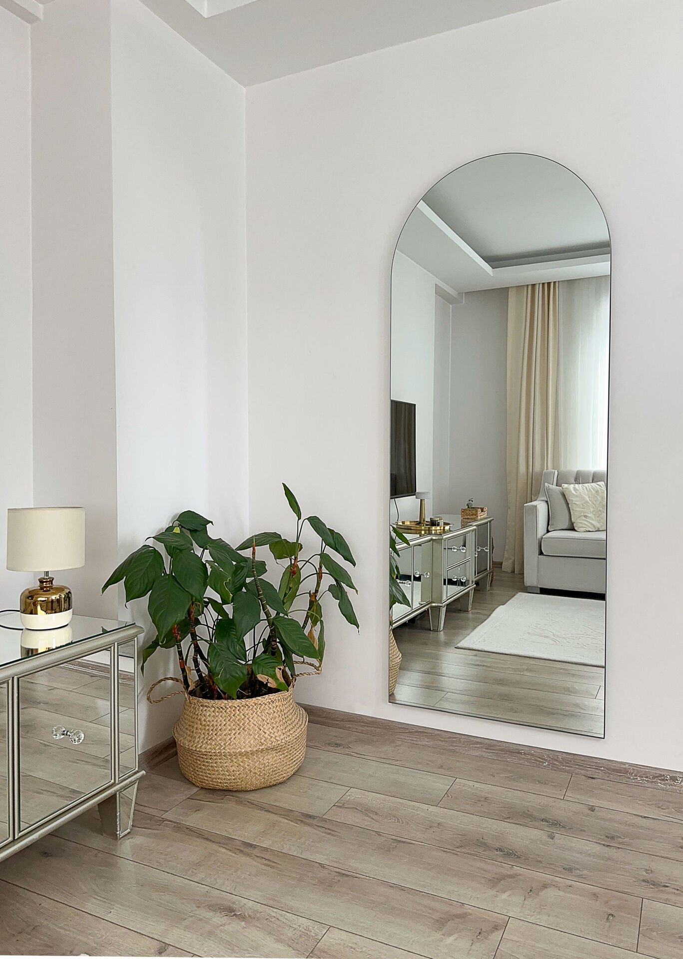 Rahmenlos Ovaler Standspiegel - 180x70 cm – Bild 5