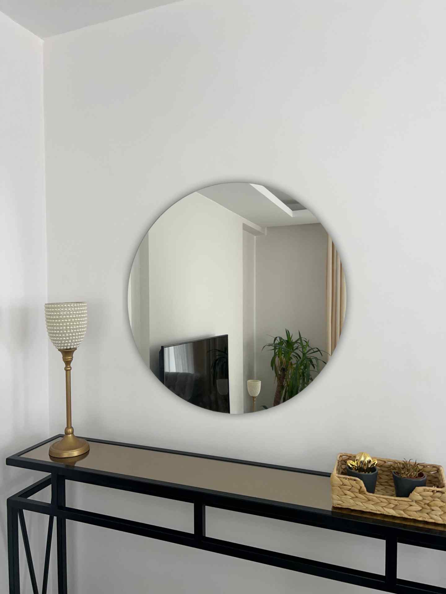 Rahmenlos Runder Wandspiegel - 70 cm