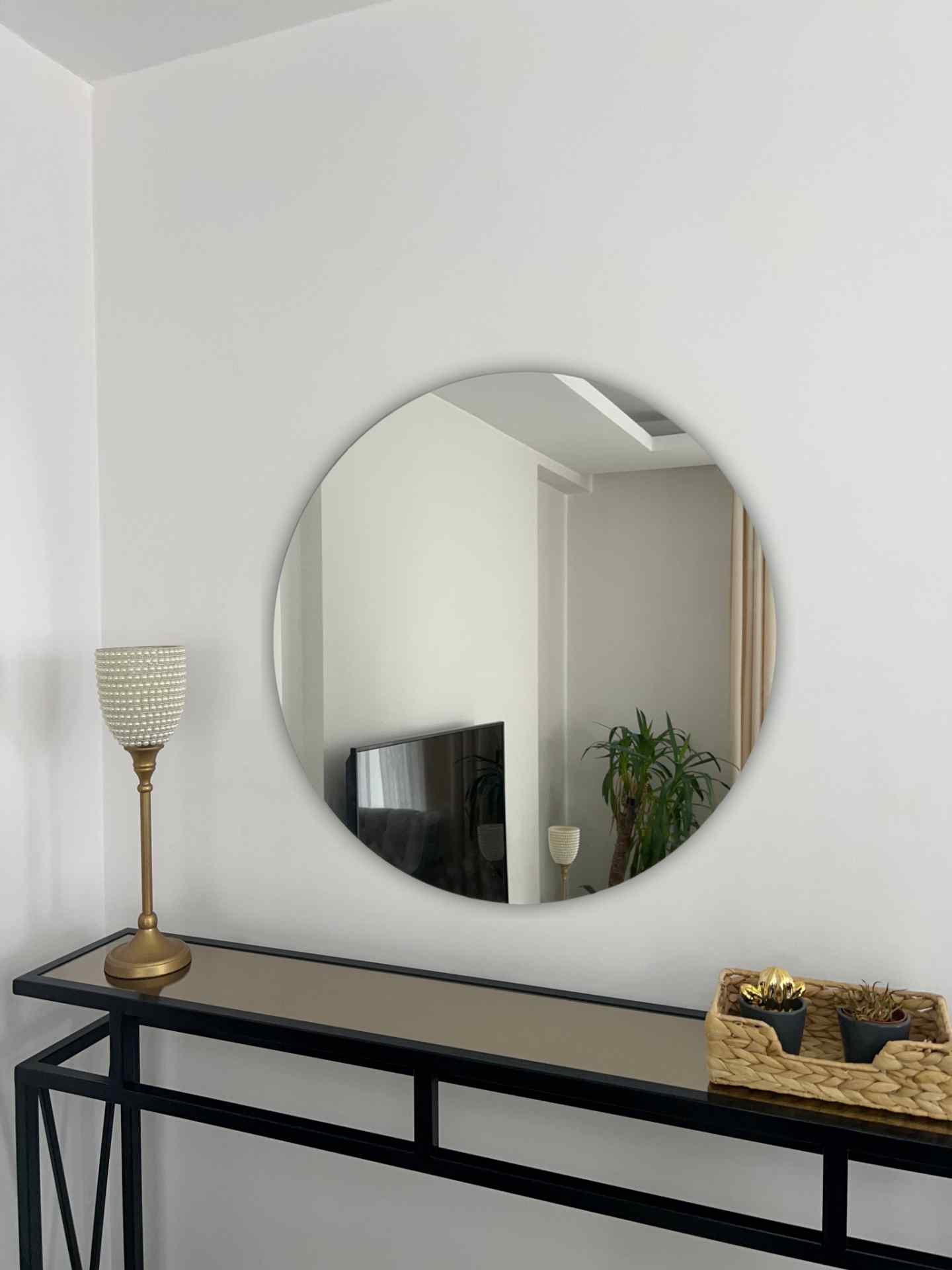 Rahmenlos Runder Wandspiegel - 80 cm