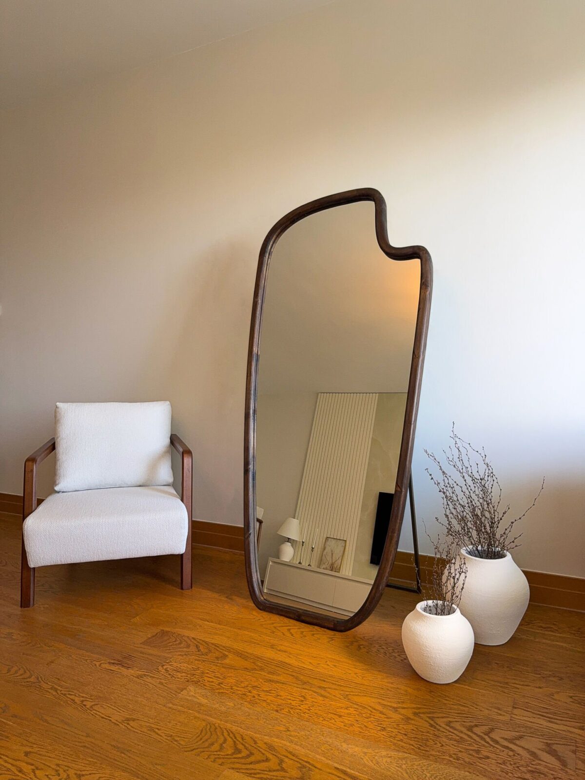 Standspiegel mit Rahmen aus Kiefernholz - 180x80 cm – Bild 2