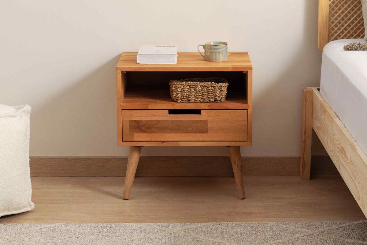 Zeus Holz Nachttisch 50 cm – Bild 2