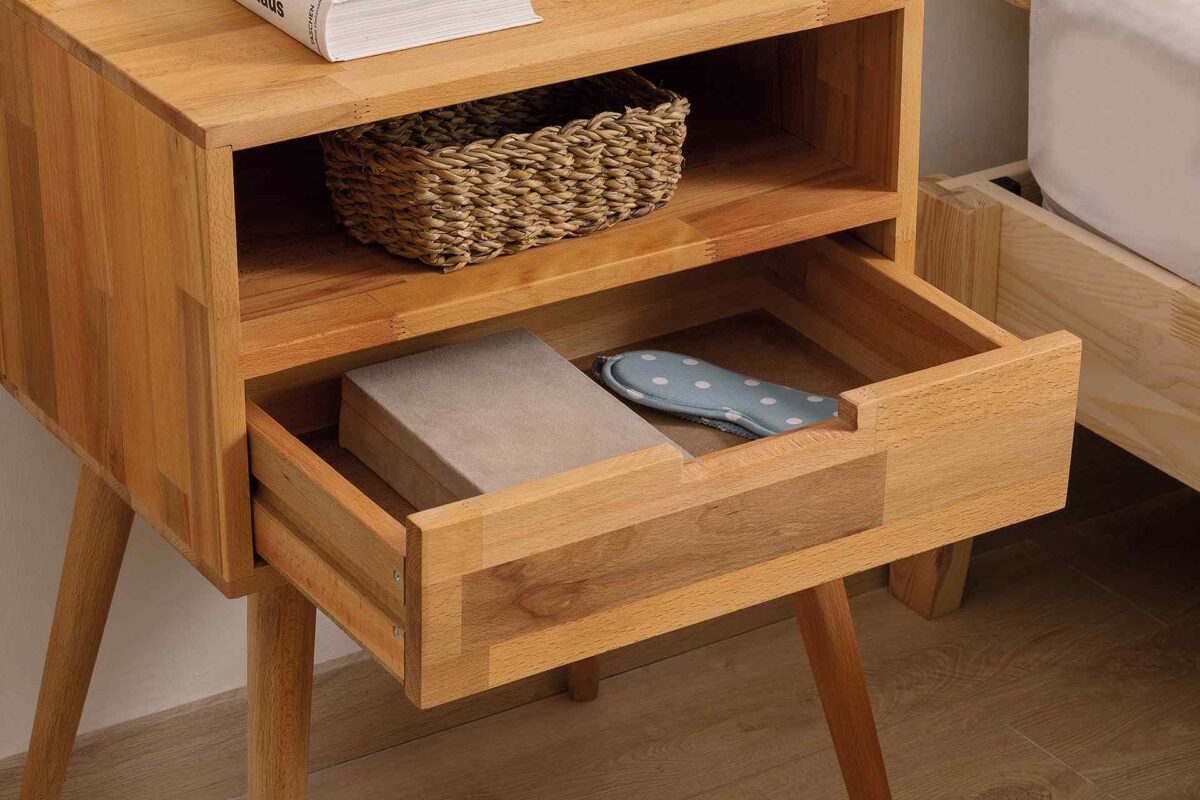 Zeus Holz Nachttisch 70 cm – Bild 3
