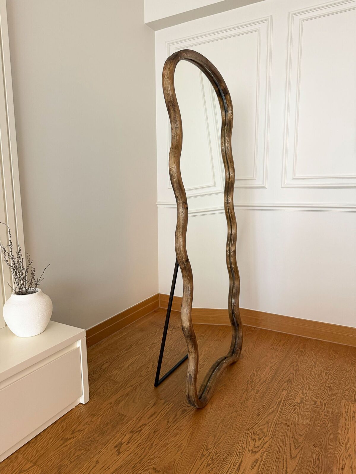 Standspiegel mit Kiefernholzrahmen – Wellenform 180x80 cm – Bild 2