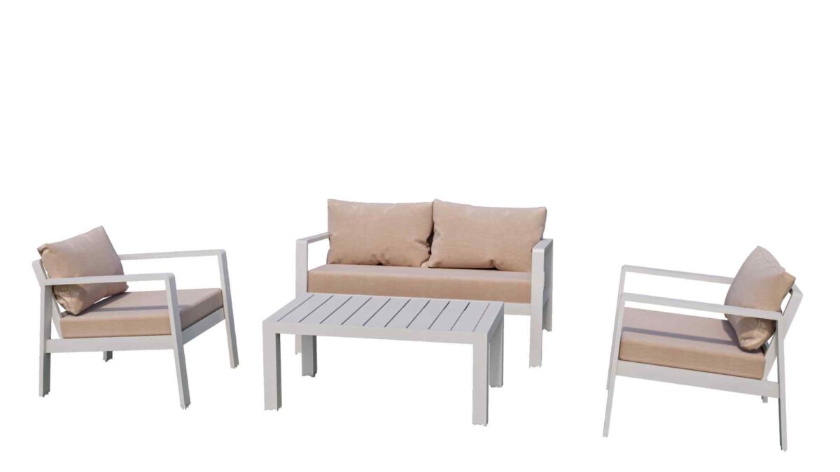 GARTENLOUNGE-SET IN 3 FARBEN