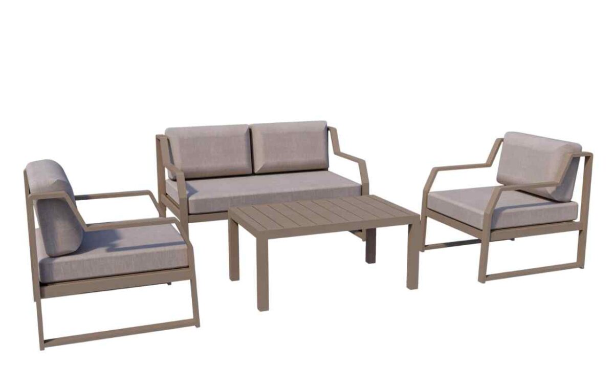 GARTENLOUNGE-SET IN 3 FARBEN
