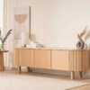 SOLI BOHO FERNSEHEN-EINHEIT AUS BUCHENHOLZ, BEIGE