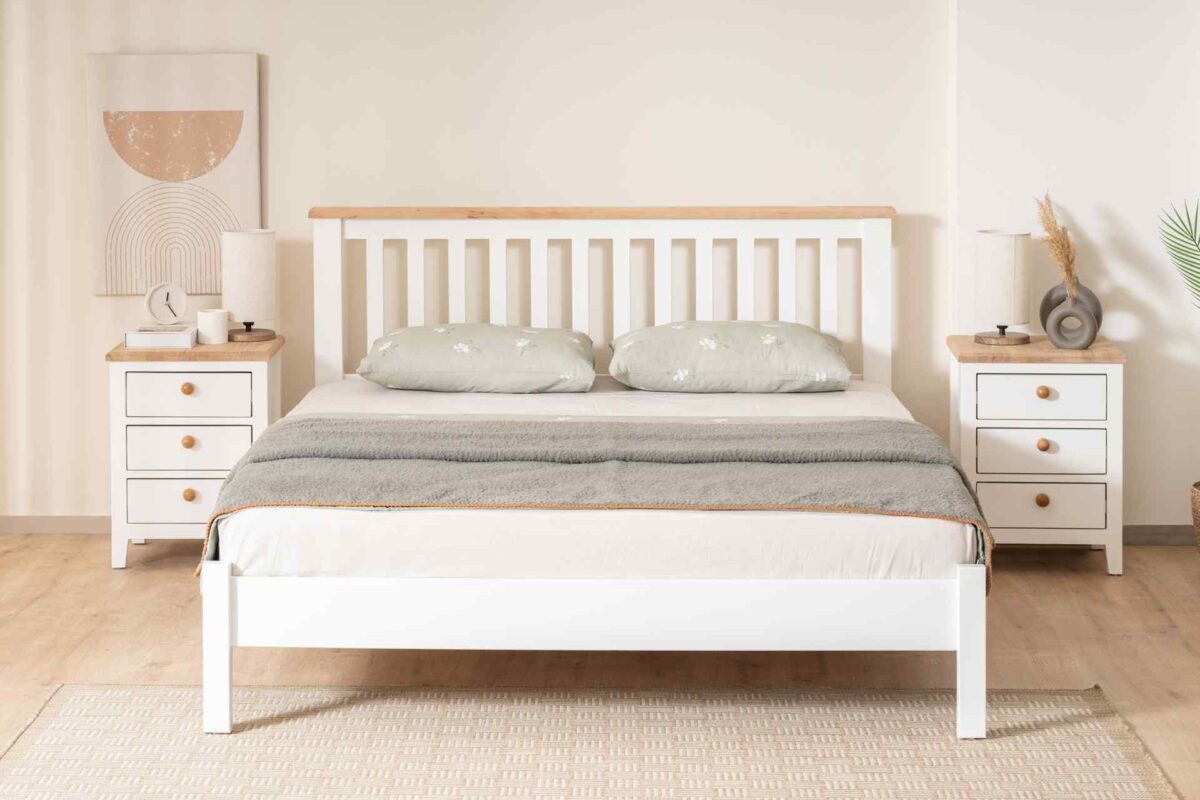 FIDAN MODERNES LANDHAUS-BETT, PERLWEISS – Bild 2