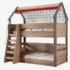Kupa Montessori Hut Etagenbett – 123/155×212×227 cm, mit Treppe & Hausdach