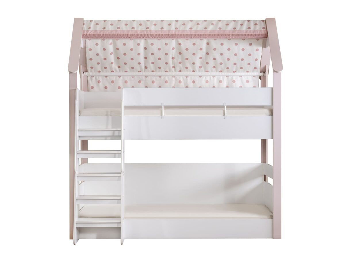 Kupa Montessori Pink Haus-Etagenbett Rosa mit Treppe