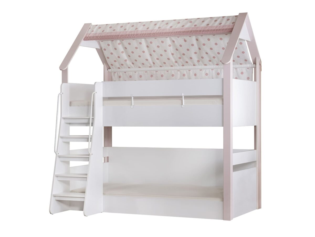 Kupa Montessori Pink Haus-Etagenbett Rosa mit Treppe – Bild 2