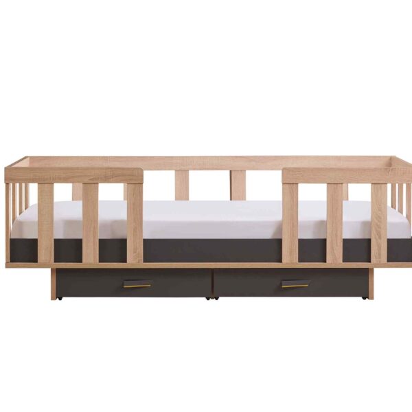 Kupa NEW CITY Kleinkinderbett mit Rausfallschutz & Schubladen