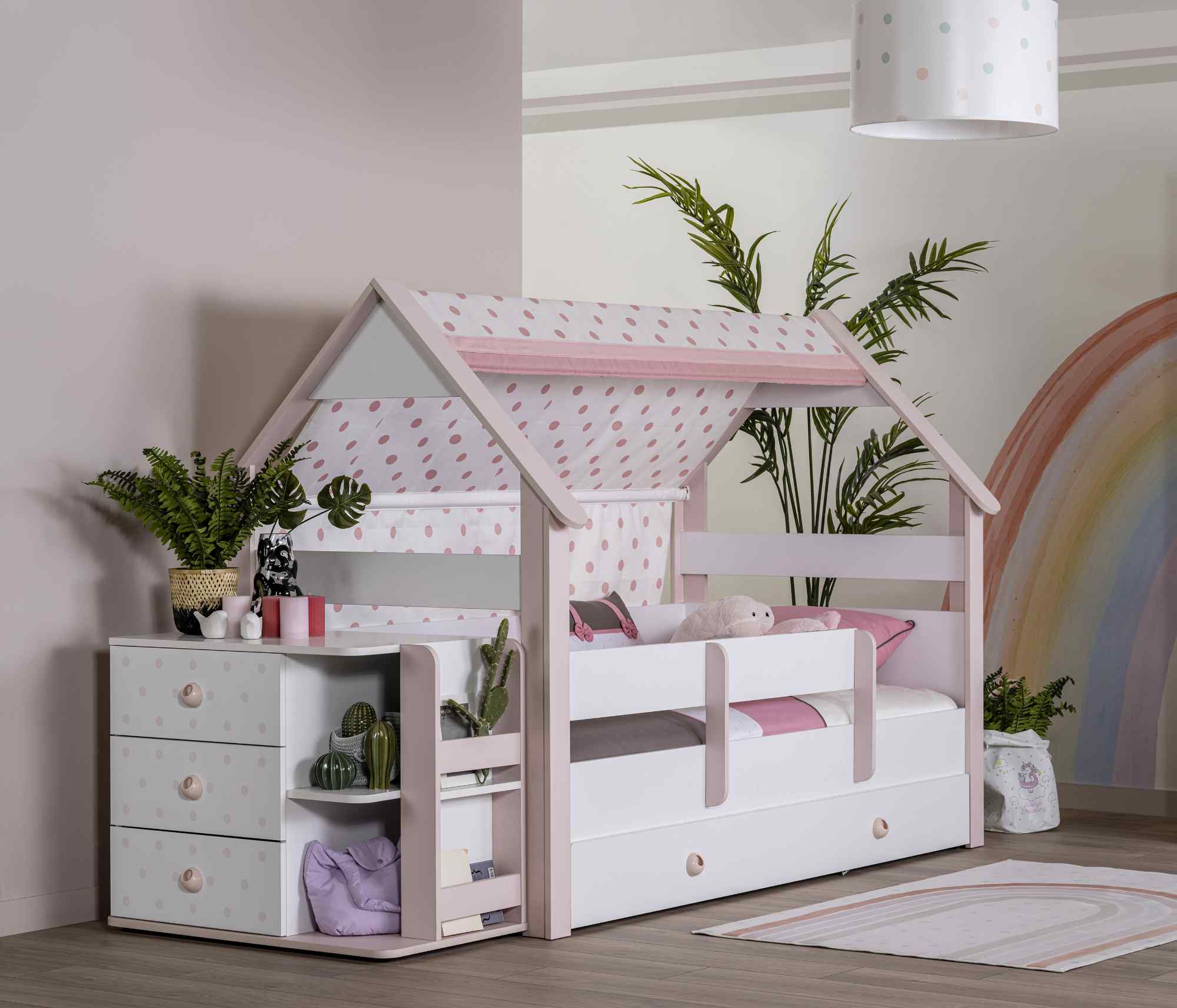 Kupa Montessori Pink Kinderhausbett Rosa – Bild 8