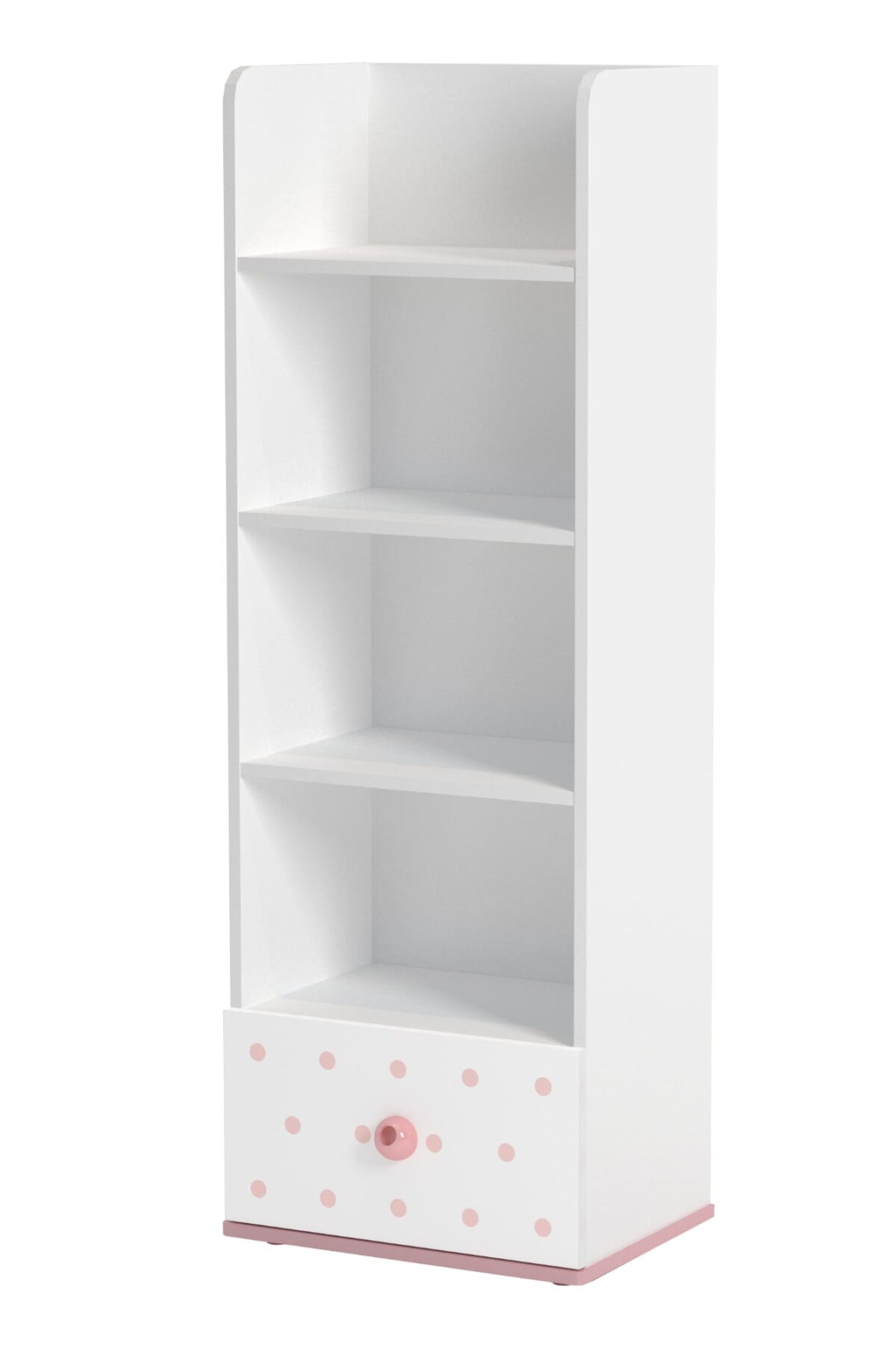 Kupa Montessori Pink Bücherregal Rosa – 4 Fächer & Schublade