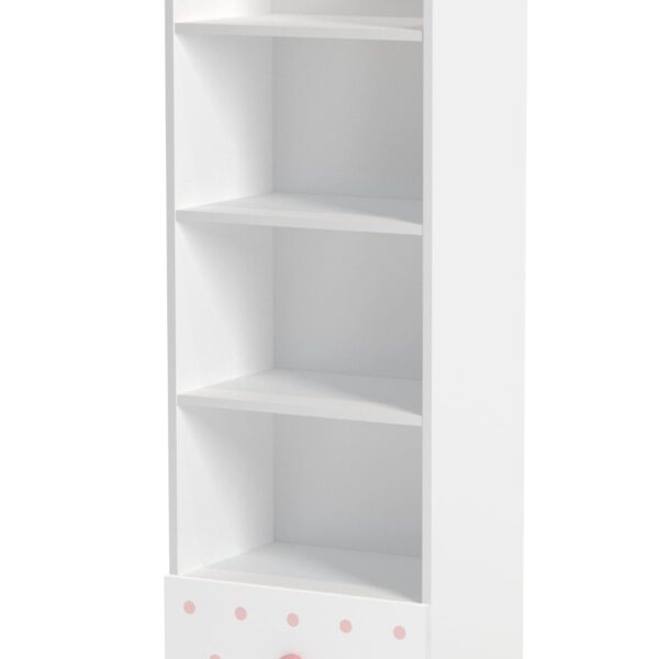 Kupa Montessori Pink Bücherregal Rosa – 4 Fächer & Schublade