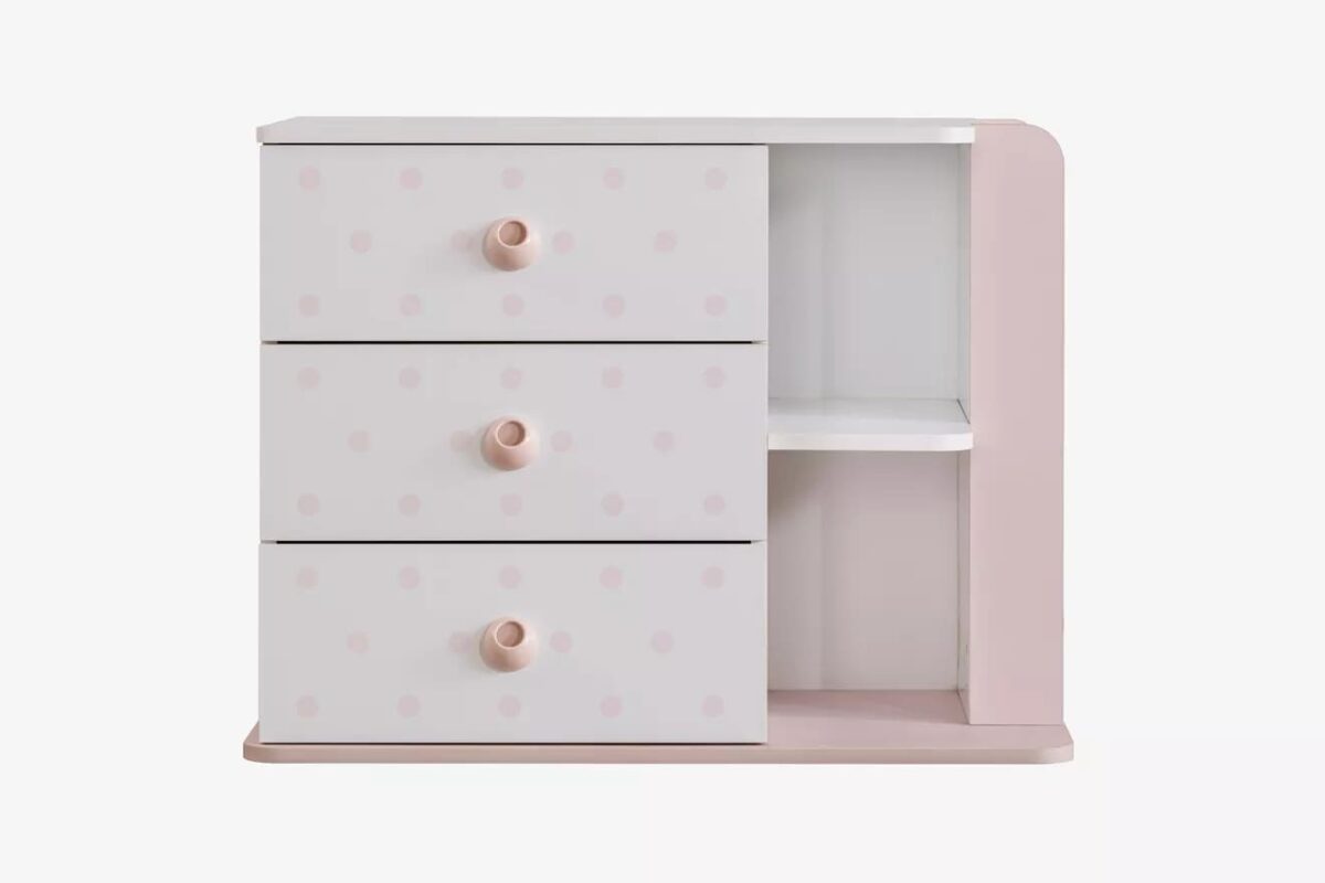 Kupa Montessori Pink Kommode Rosa – 3 Schubladen & Regal – Bild 2