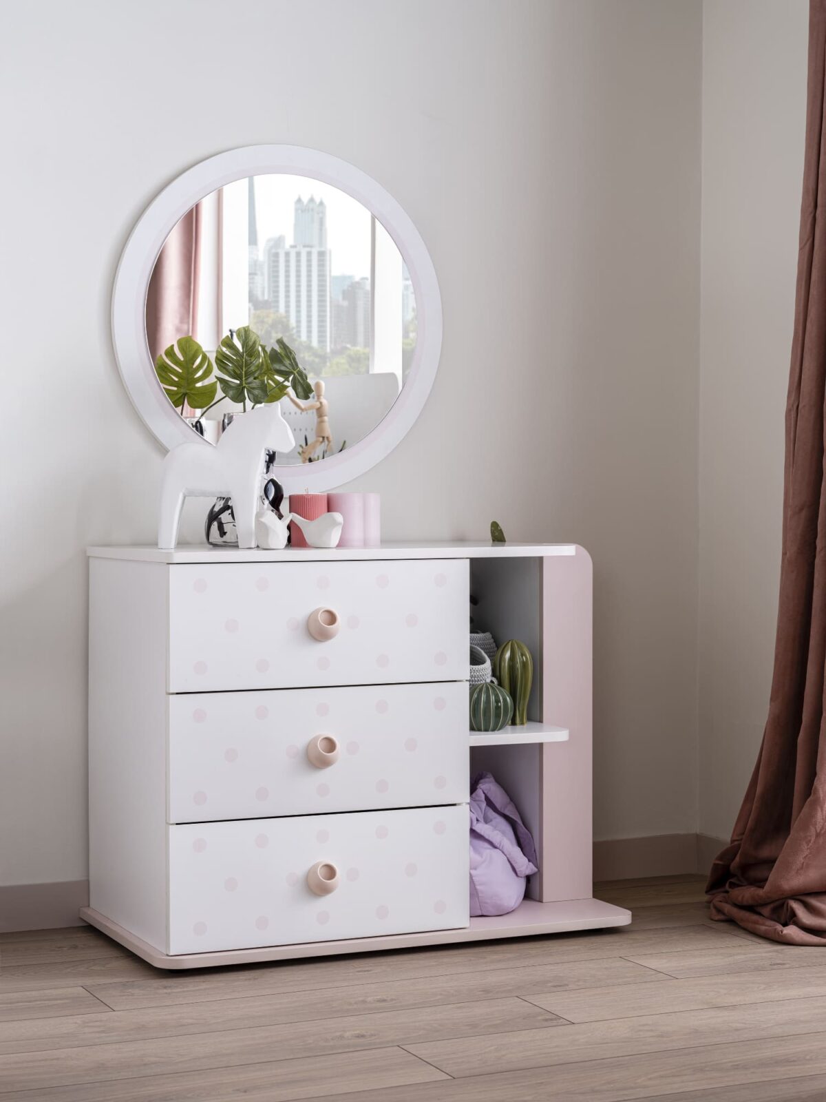 Kupa Montessori Pink Kommode Rosa – 3 Schubladen & Regal – Bild 3