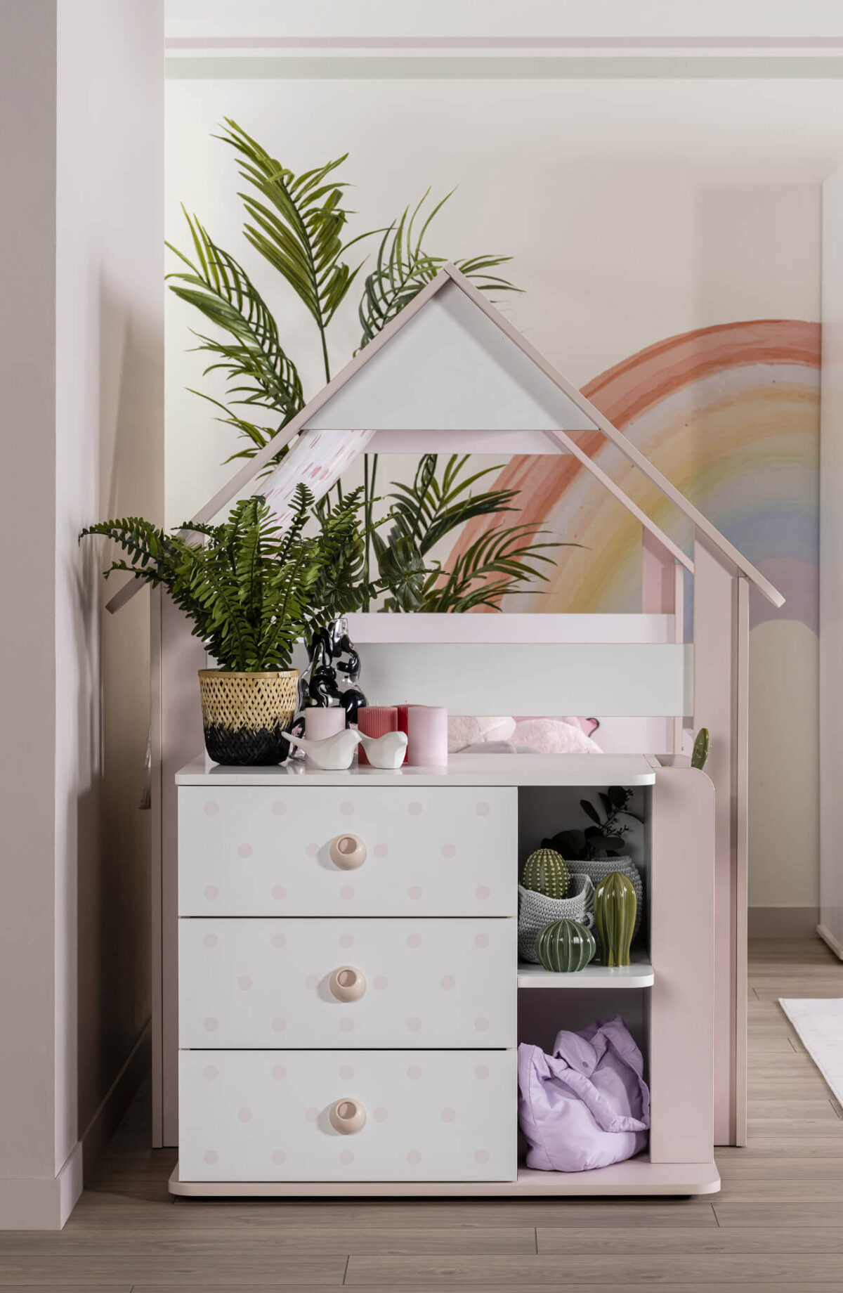 Kupa Montessori Pink Kommode Rosa – 3 Schubladen & Regal – Bild 4