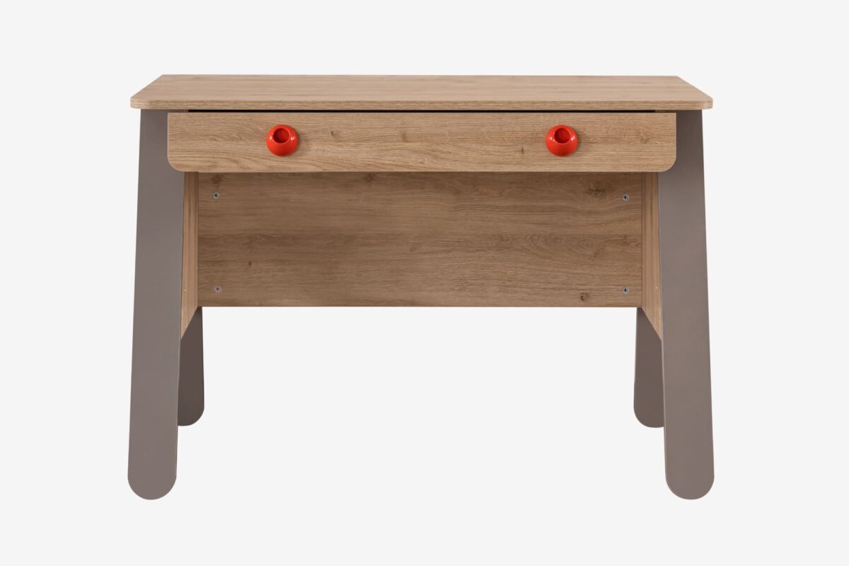 Kupa Montessori Hut Schreibtisch – 110 cm, Holzoptik & Grau