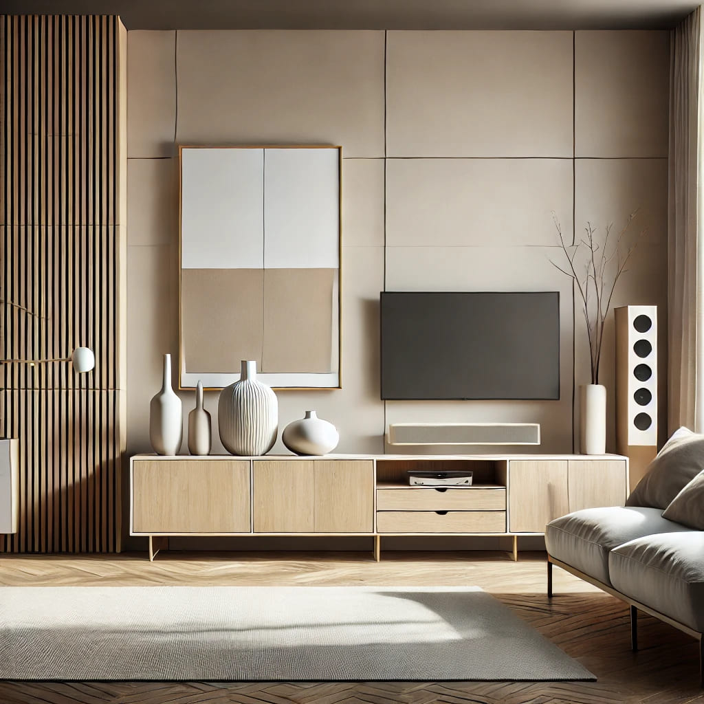 Wohnzimmer kombination Sofa Teppich Sideboard blog image 03