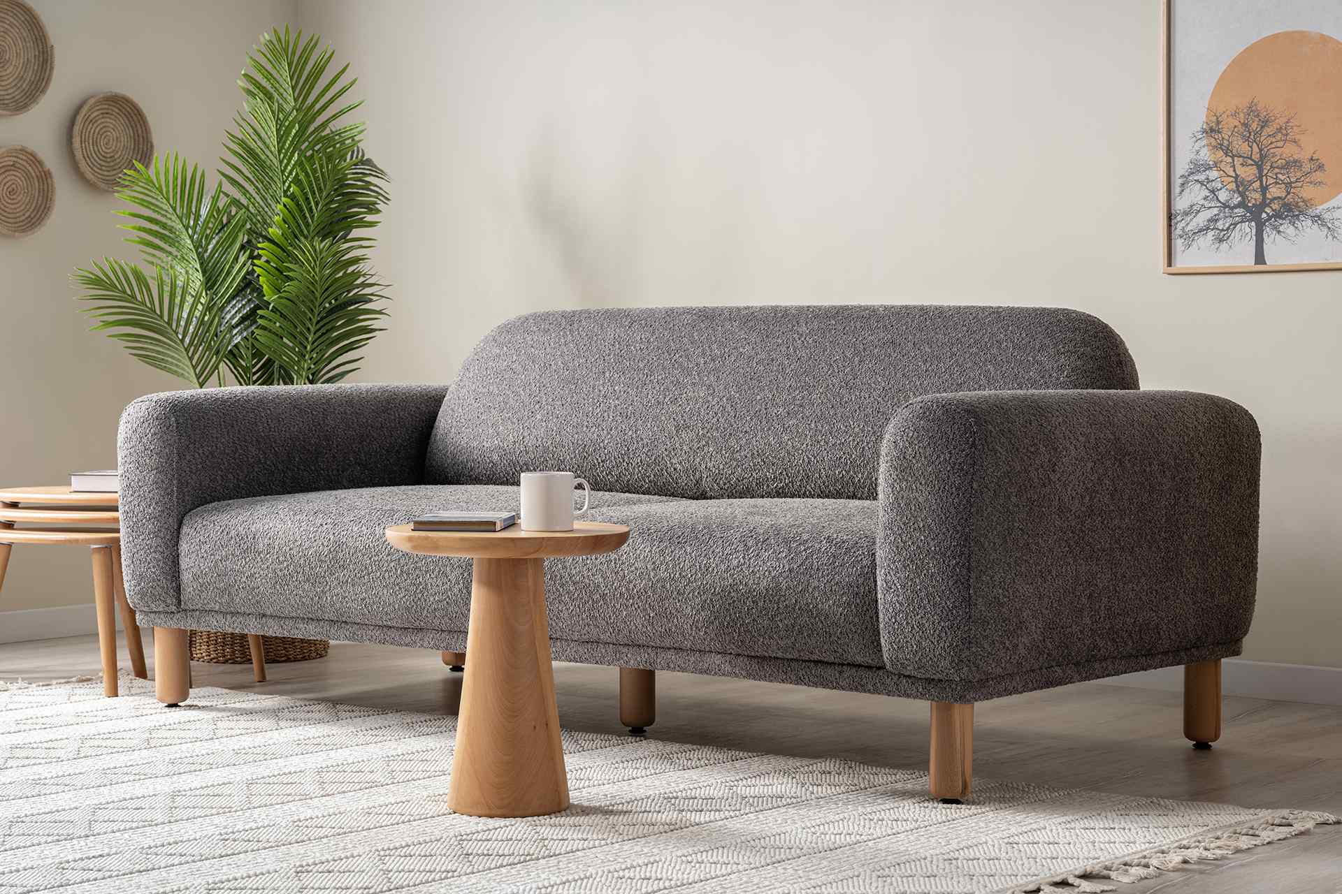 Hera 3-Sitzer Sofa, Anthrazitgrau – Bild 2