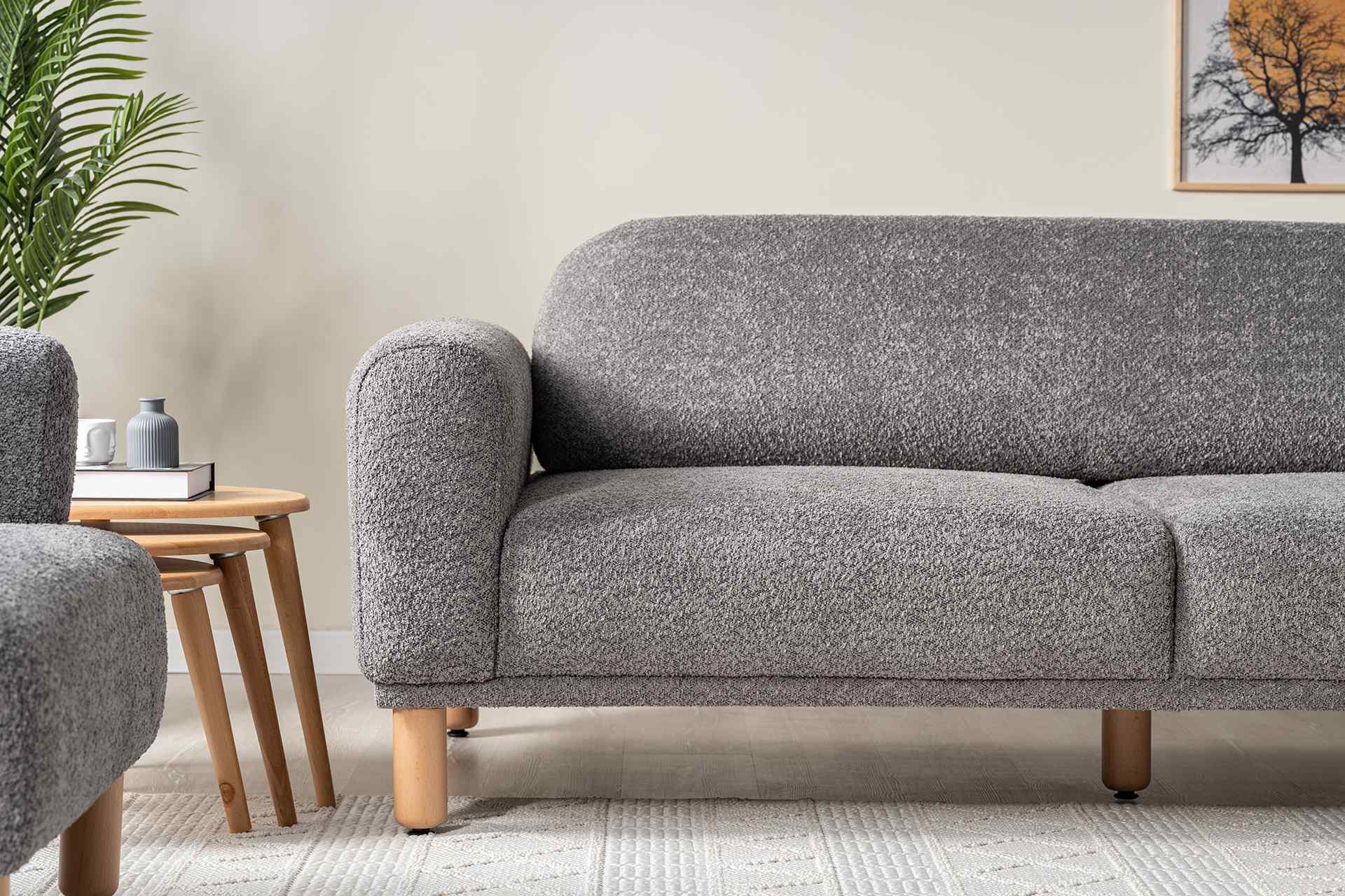 Hera 3-Sitzer Sofa, Anthrazitgrau – Bild 5