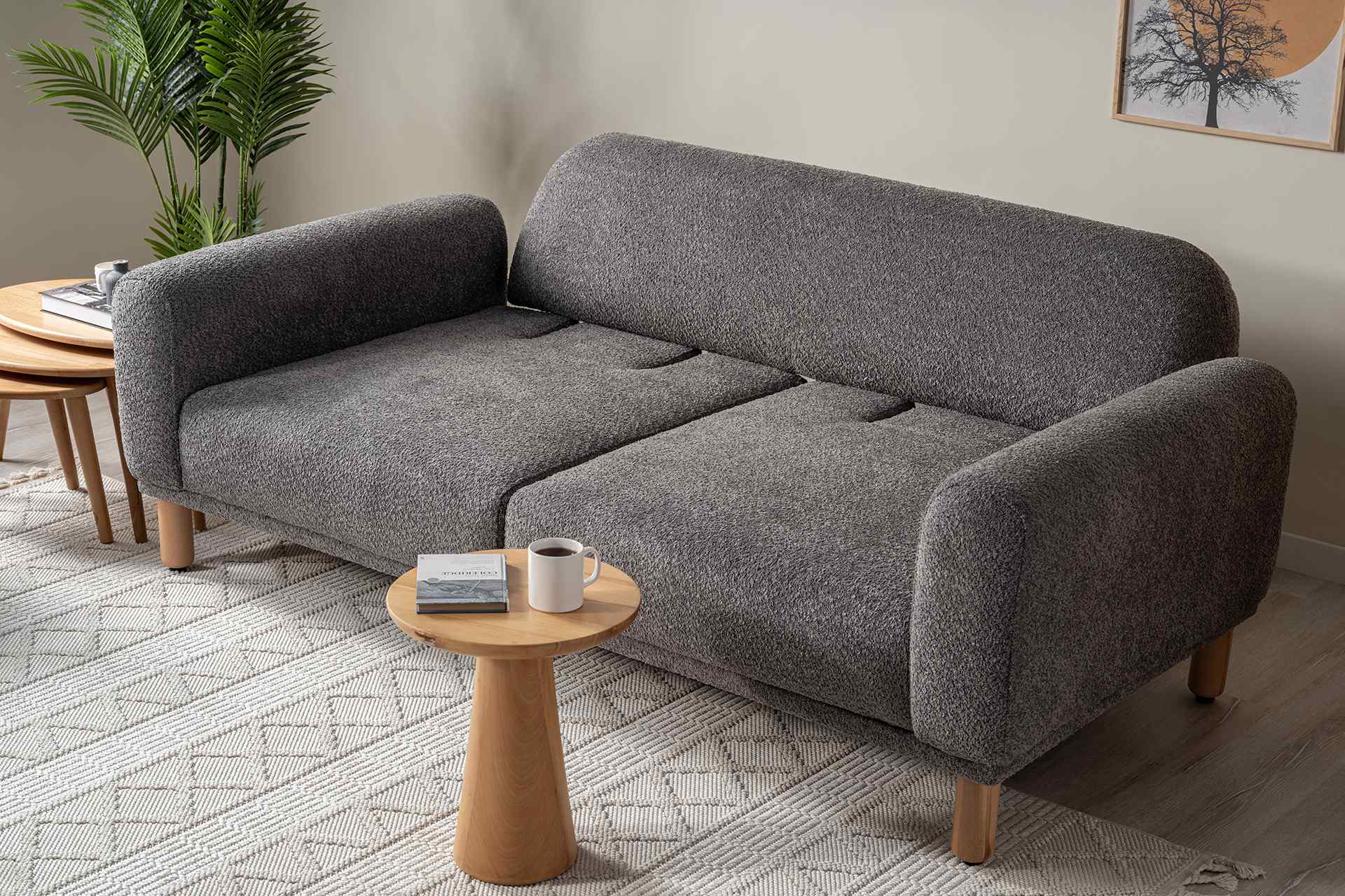 Hera 3-Sitzer Sofa, Anthrazitgrau – Bild 6