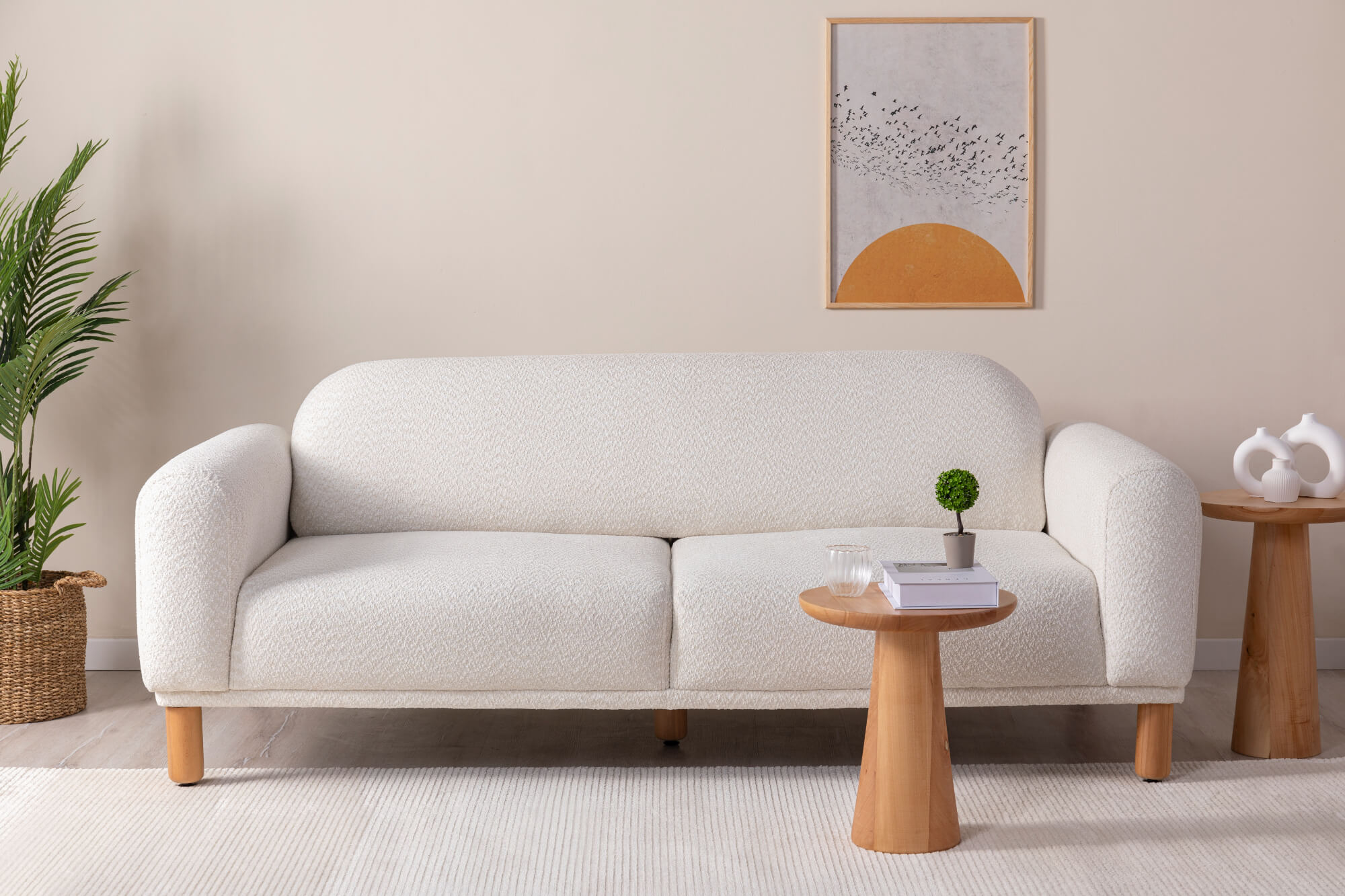 Hera 3-Sitzer Sofa, Weiß