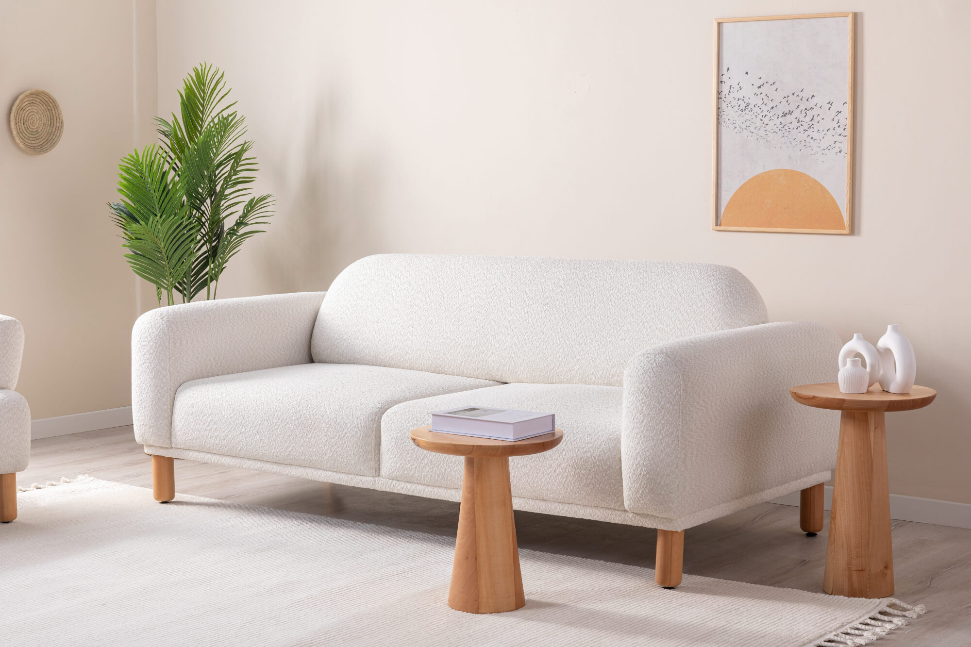 Hera 3-Sitzer Sofa, Weiß – Bild 4