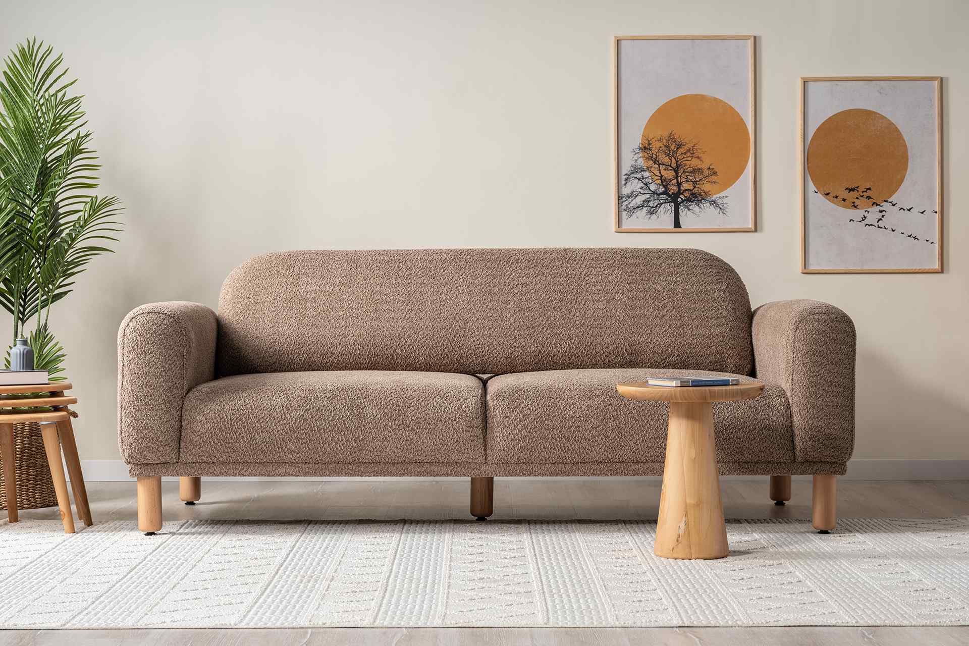 Hera 3-Sitzer Sofa, Braun