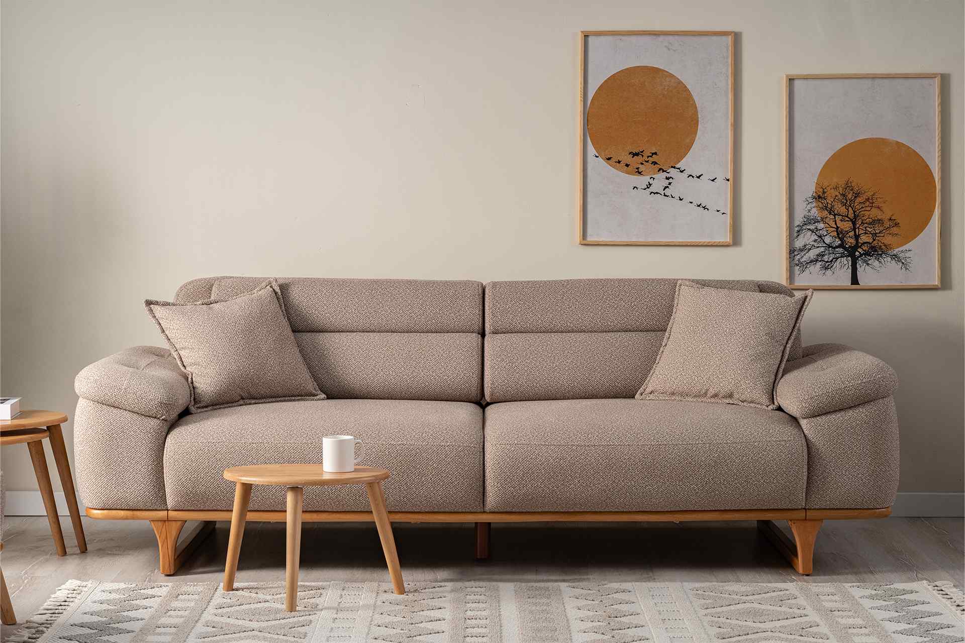 Oslo 3-Sitzer Sofa, Nerz