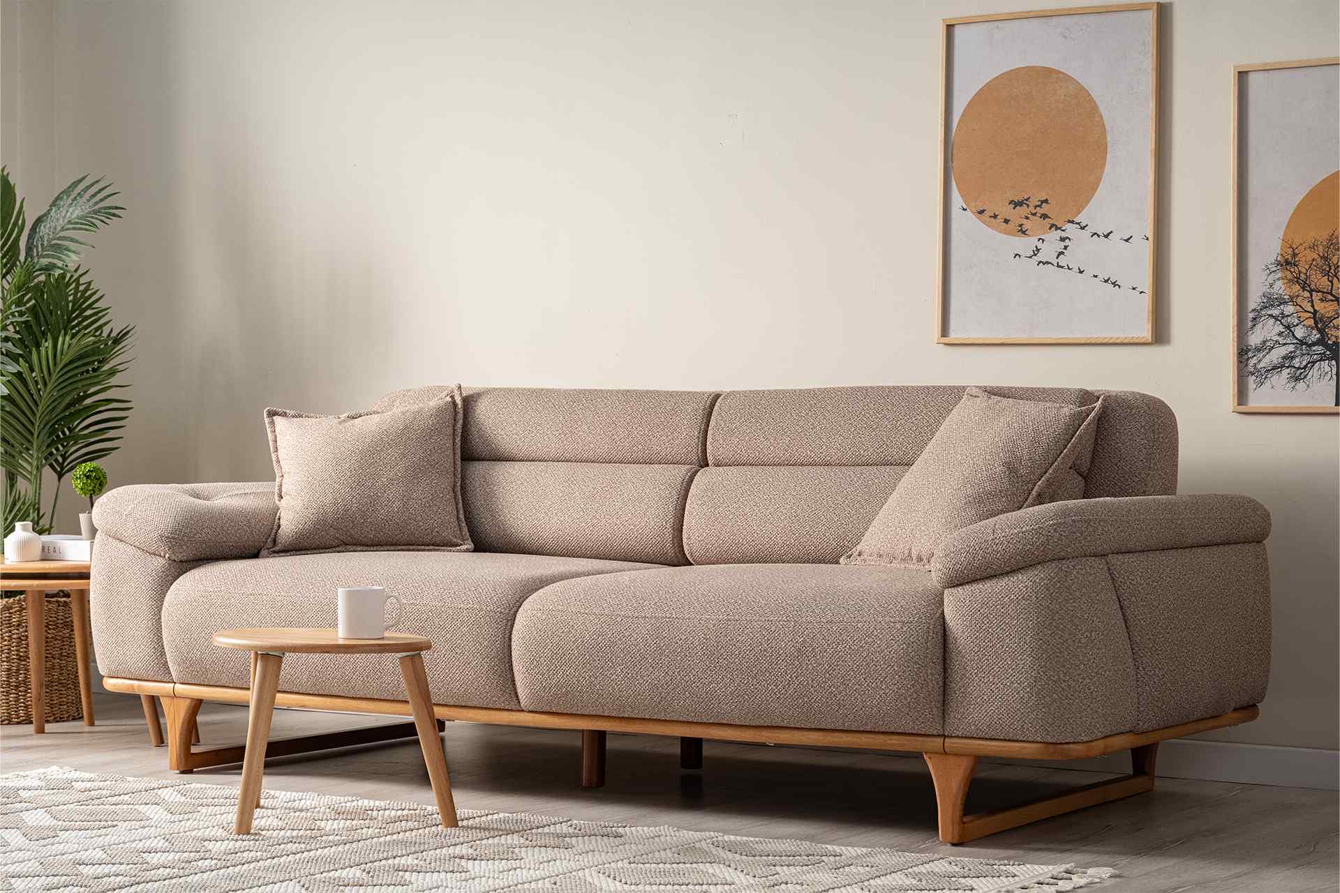 Oslo 3-Sitzer Sofa, Nerz – Bild 4