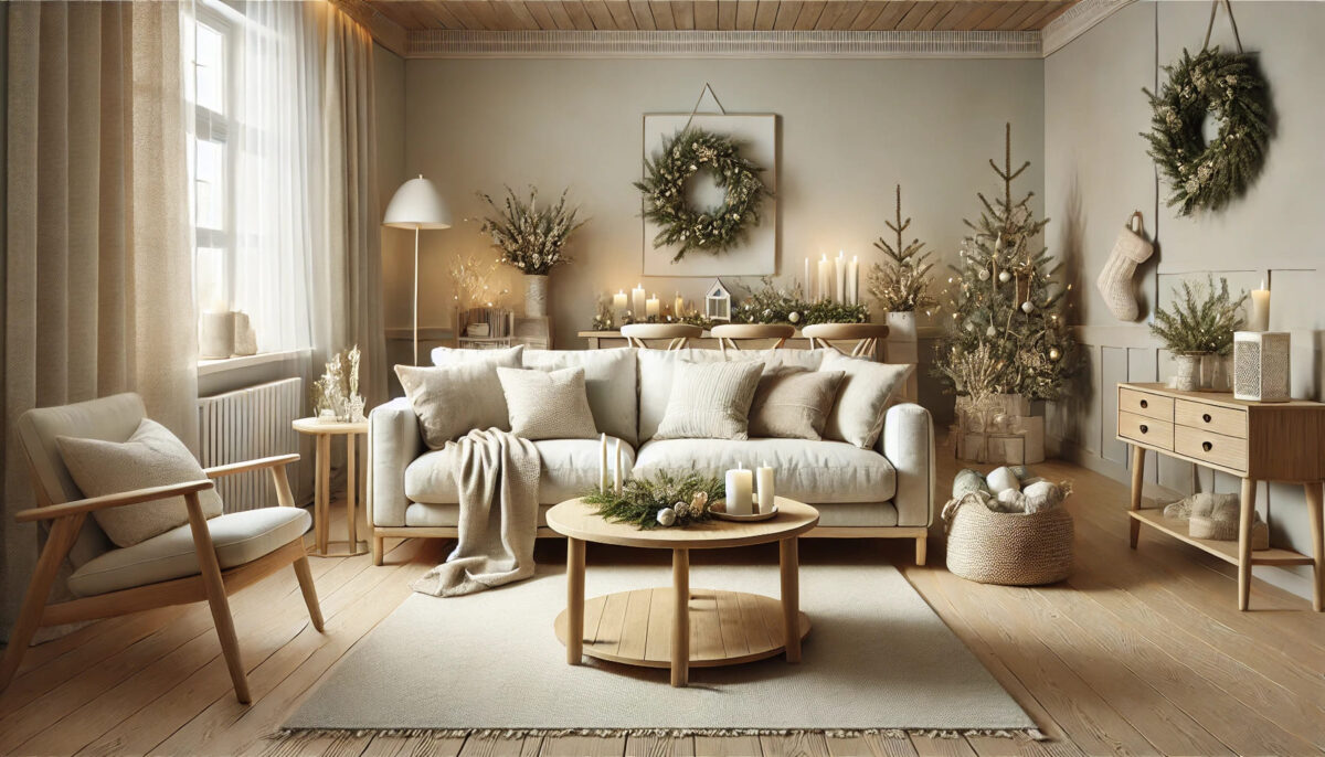 Festliche Stimmung zuhause Weihnachtsdeko-Ideen mit Möbeln kombiniert
