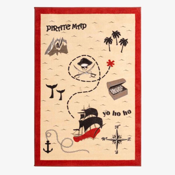 Kupa Kinderteppich „Piratenkarte“ 160x100 cm