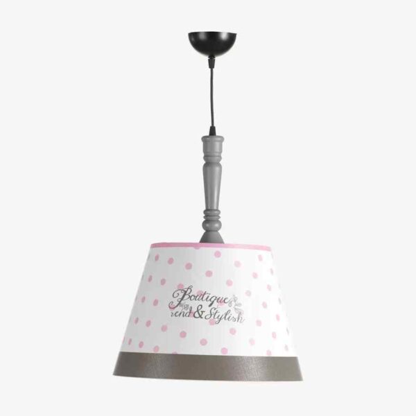 Kupa Kinderzimmer-Pendelleuchte „Houses Rosa Punkte“