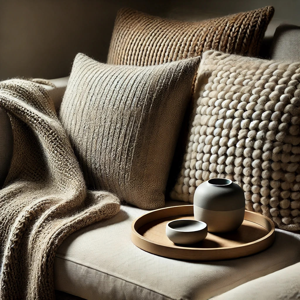 Winter Wohnzimmer Ideen Texturen Teppiche warmes Licht blog image 02