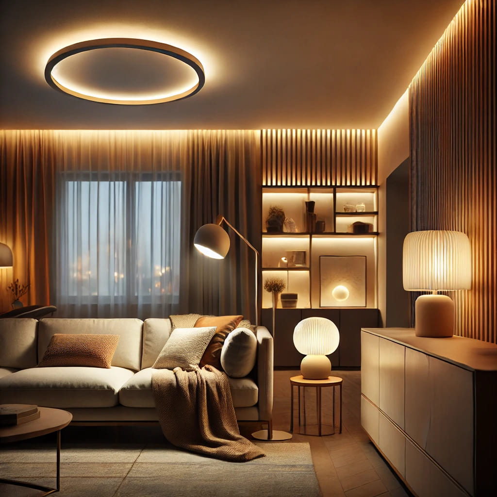 Winter Wohnzimmer Ideen Texturen Teppiche warmes Licht blog image 03