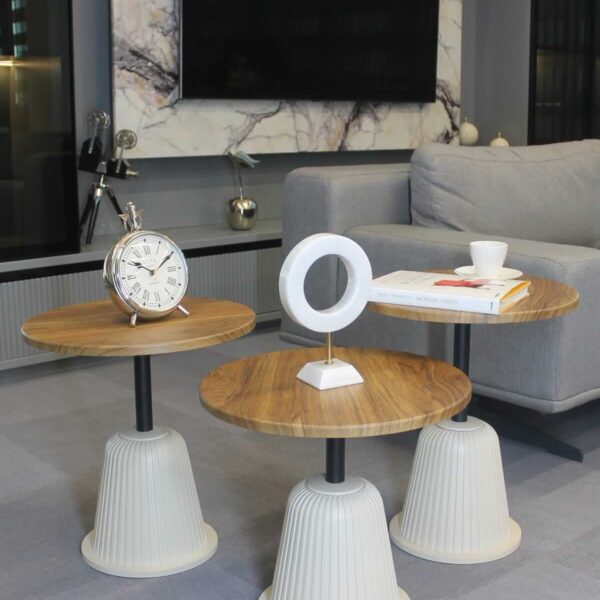 Alternative view of Milano 3-teiliger Couchtisch, Walnuss matt, Mondstein ohne Rillen