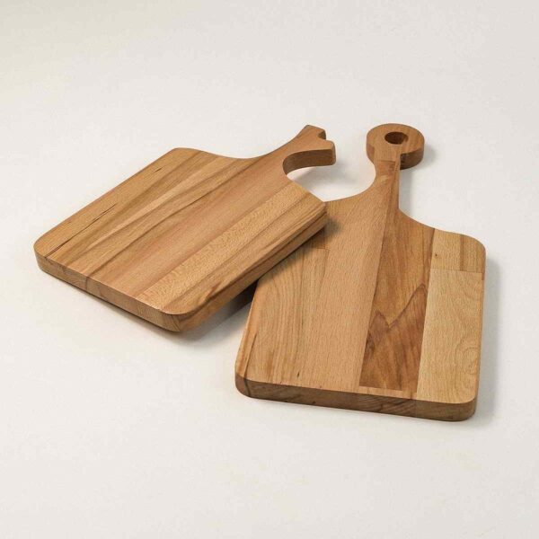 Lora Zweiteiliges Schneide- und Servierbrett aus Massiver Buchenholz